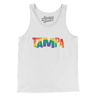Tampa Florida Pride Men/Unisex Tank Top-White-Allegiant Goods Co. Vintage Sports Apparel