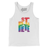 St. Petersburg Florida Pride Men/Unisex Tank Top-White-Allegiant Goods Co. Vintage Sports Apparel