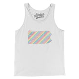 Pennsylvania Pride State Men/Unisex Tank Top-White-Allegiant Goods Co. Vintage Sports Apparel