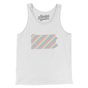 Pennsylvania Pride State Men/Unisex Tank Top-White-Allegiant Goods Co. Vintage Sports Apparel