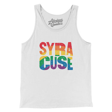 Syracuse New York Pride Men/Unisex Tank Top-Allegiant Goods Co. Vintage Sports Apparel