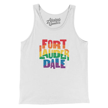Fort Lauderdale Florida Pride Men/Unisex Tank Top-White-Allegiant Goods Co. Vintage Sports Apparel