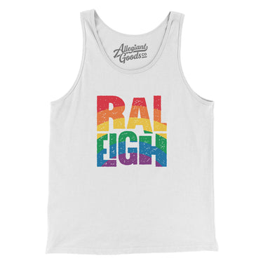 Raleigh North Carolina Pride Men/Unisex Tank Top-Allegiant Goods Co. Vintage Sports Apparel
