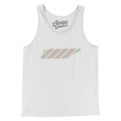Tennessee Pride State Men/Unisex Tank Top-White-Allegiant Goods Co. Vintage Sports Apparel