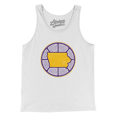 Iowa Basketball Men/Unisex Tank Top-White-Allegiant Goods Co. Vintage Sports Apparel