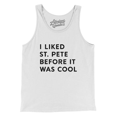 I Liked St. Petersburg Before It Was Cool Men/Unisex Tank Top-White-Allegiant Goods Co. Vintage Sports Apparel