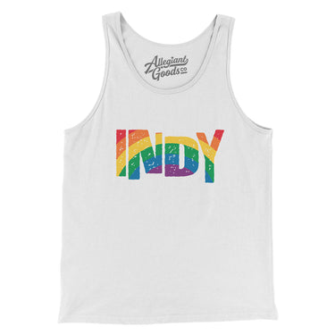 Indianapolis Indiana Pride Men/Unisex Tank Top-Allegiant Goods Co. Vintage Sports Apparel