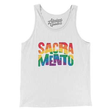 Sacramento California Pride Men/Unisex Tank Top-Allegiant Goods Co. Vintage Sports Apparel