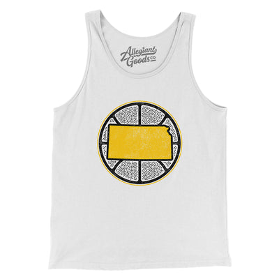 Kansas Basketball Men/Unisex Tank Top-White-Allegiant Goods Co. Vintage Sports Apparel