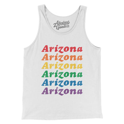 Arizona Pride Men/Unisex Tank Top-White-Allegiant Goods Co. Vintage Sports Apparel