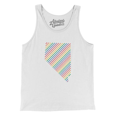 Nevada Pride State Men/Unisex Tank Top-White-Allegiant Goods Co. Vintage Sports Apparel