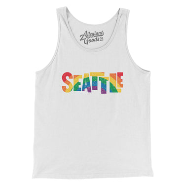 Seattle Washington Pride Men/Unisex Tank Top-Allegiant Goods Co. Vintage Sports Apparel