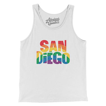 San Diego California Pride Men/Unisex Tank Top-Allegiant Goods Co. Vintage Sports Apparel