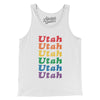 Utah Pride Men/Unisex Tank Top-White-Allegiant Goods Co. Vintage Sports Apparel