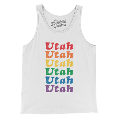 Utah Pride Men/Unisex Tank Top-White-Allegiant Goods Co. Vintage Sports Apparel