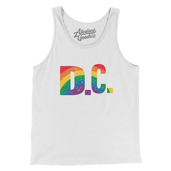 Washington D.C Pride Men/Unisex Tank Top-White-Allegiant Goods Co. Vintage Sports Apparel