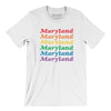 Maryland Pride Men/Unisex T-Shirt-White-Allegiant Goods Co. Vintage Sports Apparel