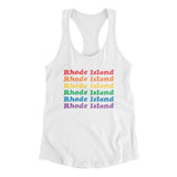 Rhode Island Pride Women's Racerback Tank-Allegiant Goods Co. Vintage Sports Apparel