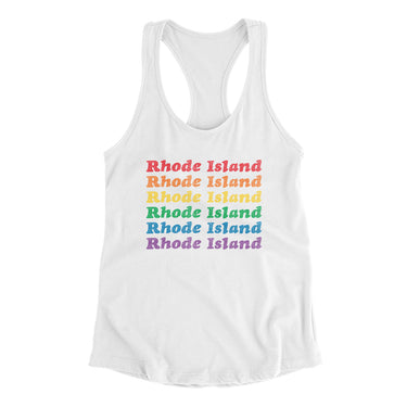 Rhode Island Pride Women's Racerback Tank-Allegiant Goods Co. Vintage Sports Apparel