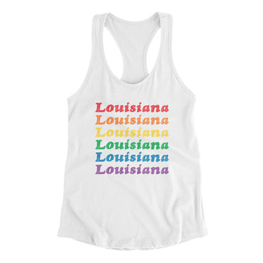 Louisiana Pride Women's Racerback Tank-Allegiant Goods Co. Vintage Sports Apparel