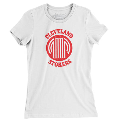 Cleveland Stokers Soccer Women's T-Shirt-White-Allegiant Goods Co. Vintage Sports Apparel