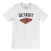 Detroit Style Pan Pizza Men/Unisex T-Shirt-White-Allegiant Goods Co. Vintage Sports Apparel