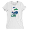 San Diego Sails Basketball Women's T-Shirt-White-Allegiant Goods Co. Vintage Sports Apparel