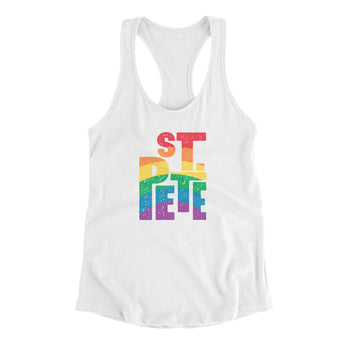 St. Petersburg Florida Pride Women's Racerback Tank-Allegiant Goods Co. Vintage Sports Apparel