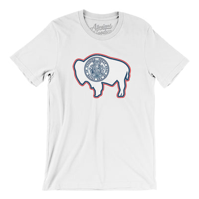 Wyoming State Flag Men/Unisex T-Shirt-White-Allegiant Goods Co. Vintage Sports Apparel