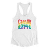 Charlotte North Carolina Pride Women's Racerback Tank-Allegiant Goods Co. Vintage Sports Apparel