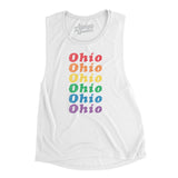 Ohio Pride Women's Flowey Scoopneck Muscle Tank-Allegiant Goods Co. Vintage Sports Apparel