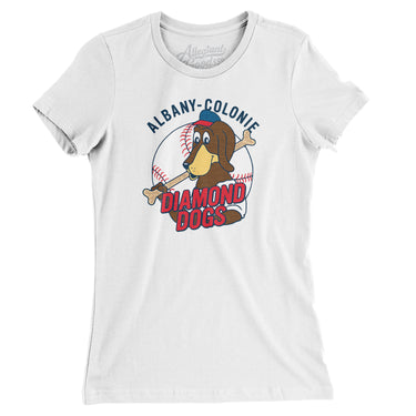 Albany-Colonie Diamond Dogs Baseball Women's T-Shirt-Allegiant Goods Co. Vintage Sports Apparel