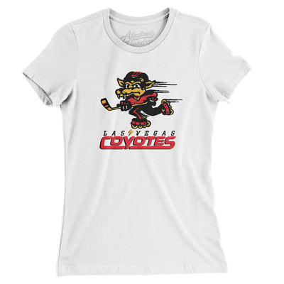 Las Vegas Coyotes Roller Hockey Women's T-Shirt-White-Allegiant Goods Co. Vintage Sports Apparel