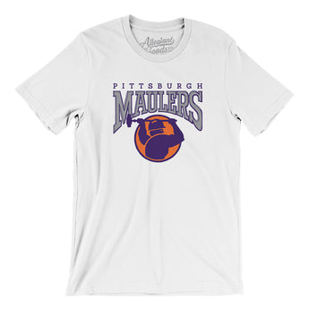 Pittsburgh Maulers Football Men/Unisex T-Shirt-White-Allegiant Goods Co. Vintage Sports Apparel