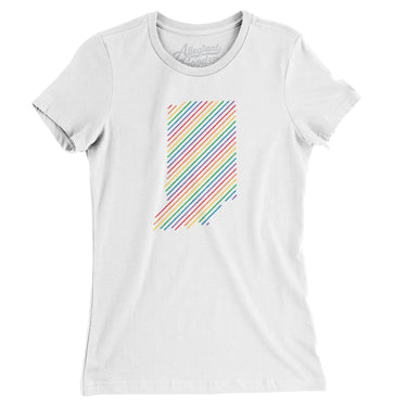 Indiana Pride State Women's T-Shirt-White-Allegiant Goods Co. Vintage Sports Apparel