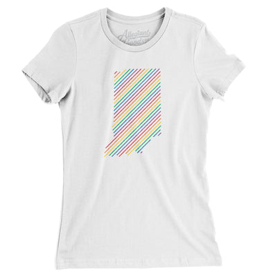 Indiana Pride State Women's T-Shirt-White-Allegiant Goods Co. Vintage Sports Apparel