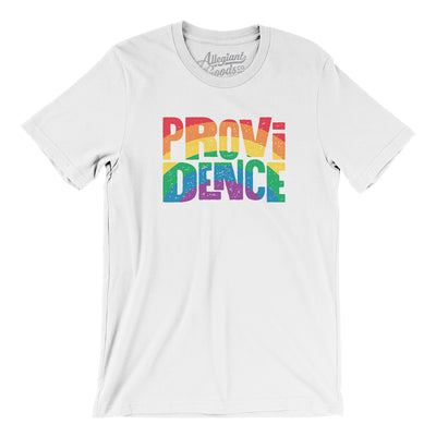 Providence Rhode Island Pride Men/Unisex T-Shirt-White-Allegiant Goods Co. Vintage Sports Apparel