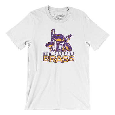 New Orleans Brass Hockey Men/Unisex T-Shirt-White-Allegiant Goods Co. Vintage Sports Apparel