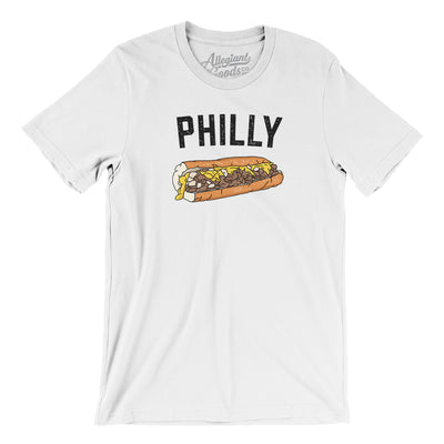 Philly Cheesesteak Men/Unisex T-Shirt-White-Allegiant Goods Co. Vintage Sports Apparel