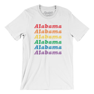 Alabama Pride Men/Unisex T-Shirt-White-Allegiant Goods Co. Vintage Sports Apparel