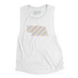 Nebraska Pride State Flowey Scoopneck Muscle Tank-White-Allegiant Goods Co. Vintage Sports Apparel