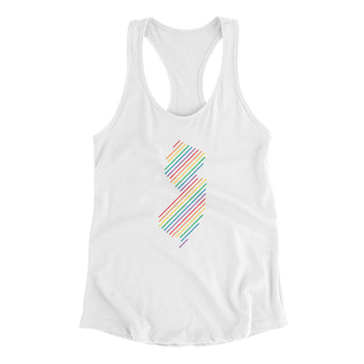 New Jersey Pride State Women's Racerback Tank-White-Allegiant Goods Co. Vintage Sports Apparel