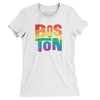 Boston Massachusetts Pride Women's T-Shirt-White-Allegiant Goods Co. Vintage Sports Apparel