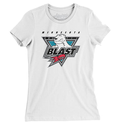 Minnesota Arctic Blast Roller Hockey Women's T-Shirt-White-Allegiant Goods Co. Vintage Sports Apparel