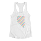 Nevada Pride State Women's Racerback Tank-White-Allegiant Goods Co. Vintage Sports Apparel