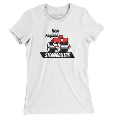 New England Steamrollers Football Women's T-Shirt-White-Allegiant Goods Co. Vintage Sports Apparel