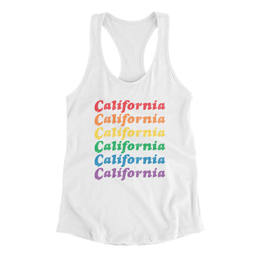California Pride Women's Racerback Tank-Allegiant Goods Co. Vintage Sports Apparel