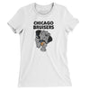Chicago Bruisers Football Women's T-Shirt-White-Allegiant Goods Co. Vintage Sports Apparel