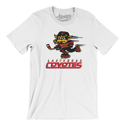 Las Vegas Coyotes Roller Hockey Men/Unisex T-Shirt-White-Allegiant Goods Co. Vintage Sports Apparel