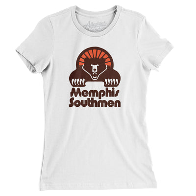 Memphis Southmen Football Women's T-Shirt-White-Allegiant Goods Co. Vintage Sports Apparel